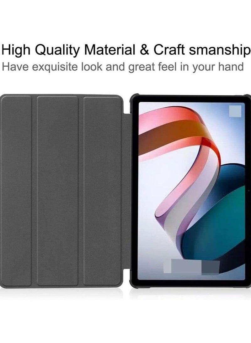 جراب لجهاز Xiaomi Redmi Pad 10.61 2022، جراب أنيق من جلد البولي يوريثان قابل للطي مع حامل رفيع وخفيف الوزن مع خاصية الاستيقاظ/النوم التلقائي (KN-3) - Image 2